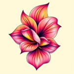 Gradient Color Gladiolus Tattoo