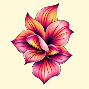 Gradient Color Gladiolus Tattoo