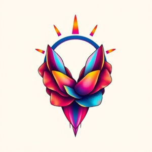 Gradient Color Halo Tattoo