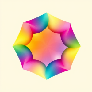 Gradient Color Hexagon Tattoo