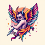 Gradient Color Icarus Tattoo