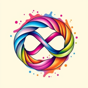 Gradient Color Infinity Tattoo