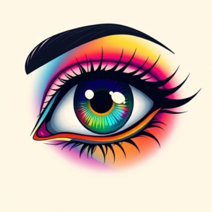 Gradient Color Iris Tattoo