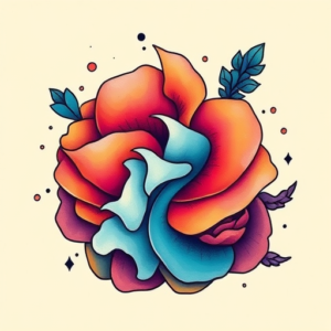 Gradient Color Kintsugi Tattoo