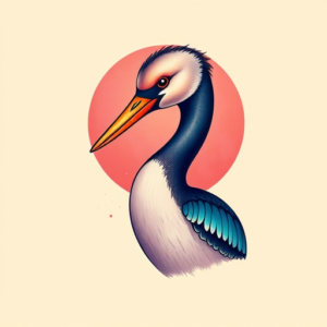 Gradient Color Loon Tattoo