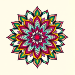 Gradient Color Mandala Tattoo