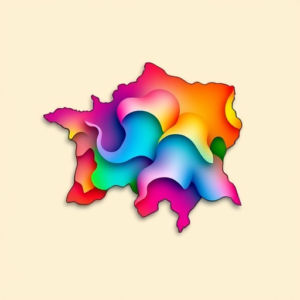 Gradient Color Map Tattoo