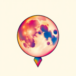 Gradient Color Moon Tattoo