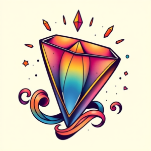 Gradient Color Planchette Tattoo