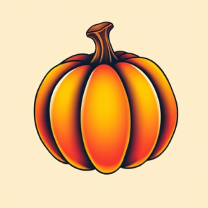 Gradient Color Pumpkin Tattoo