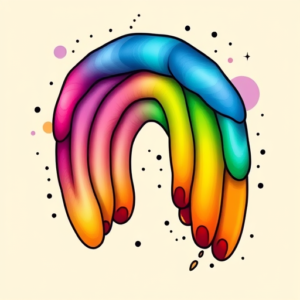 Gradient Color Rainbow Tattoo