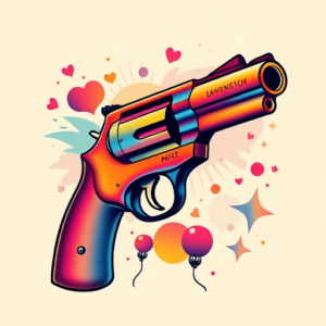 Gradient Color Revolver Tattoo