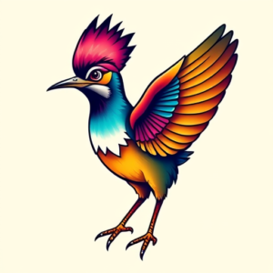 Gradient Color Roadrunner Tattoo