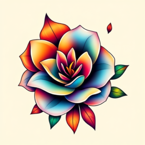 Gradient Color Sampaguita Tattoo