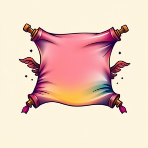 Gradient Color Scroll Tattoo