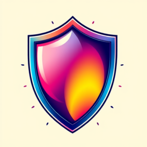 Gradient Color Shield Tattoo