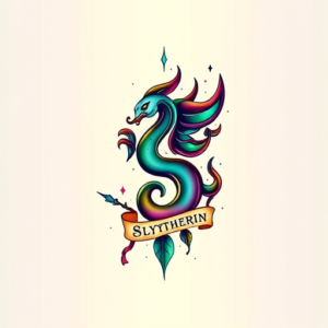 Gradient Color Slytherin Tattoo