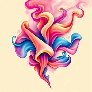 Gradient Color Smoke Tattoo