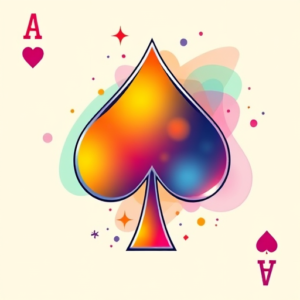 Gradient Color Spade Tattoo