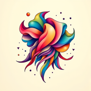 Gradient Color Storm Tattoo