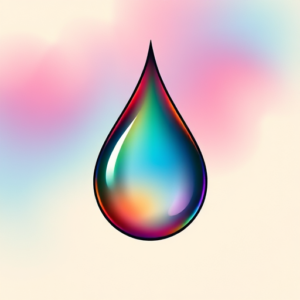 Gradient Color Teardrop Tattoo