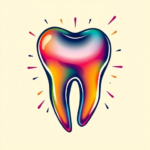 Gradient Color Tooth Tattoo