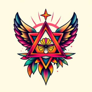Gradient Color Trinity Tattoo