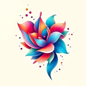 Gradient Color Water Tattoo