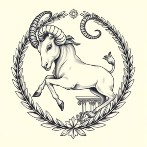 Greek Capricorn Tattoo