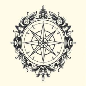 Greek Compass Tattoo
