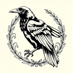 Greek Crow Tattoo