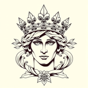 Greek Crown Tattoo