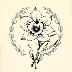 Greek Daffodil Tattoo