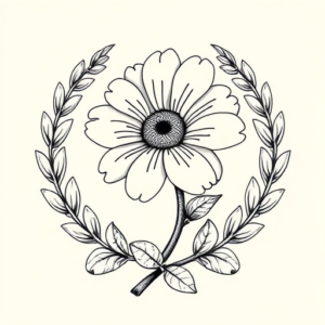 Greek Daisy Tattoo