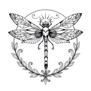 Greek Dragonfly Tattoo