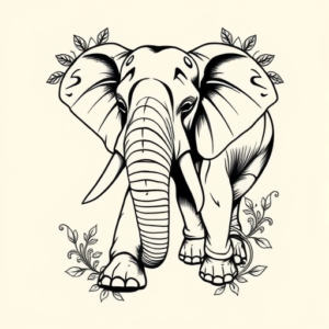 Greek Elephant Tattoo