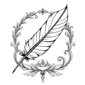 Greek Feather Tattoo