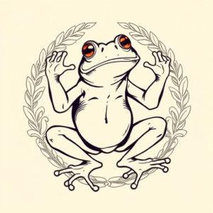 Greek Frog Tattoo