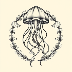 Greek Jellyfish Tattoo