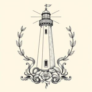 Greek Lighthouse Tattoo