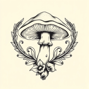 Greek Mushroom Tattoo