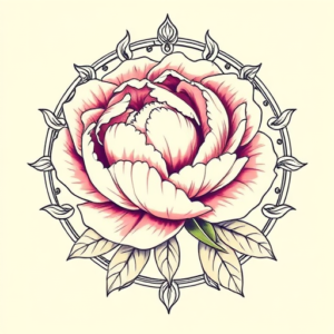 Greek Peony Tattoo