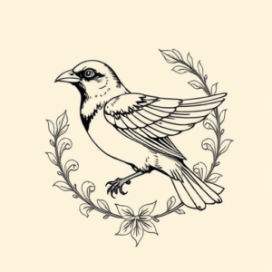 Greek Sparrow Tattoo