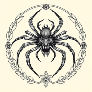 Greek Spider Tattoo