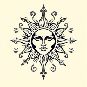 Greek Sun Tattoo