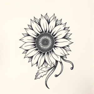 Greek Sunflower Tattoo
