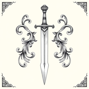 Greek Sword Tattoo