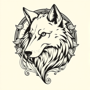 Greek Wolf Tattoo