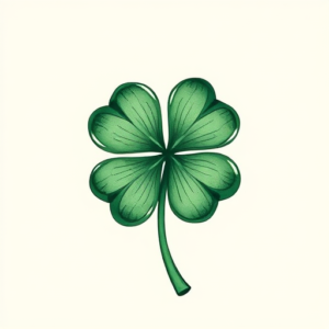 Green Ink Clover Tattoo