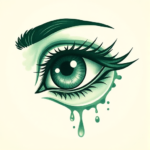 Green Ink Eye Tattoo
